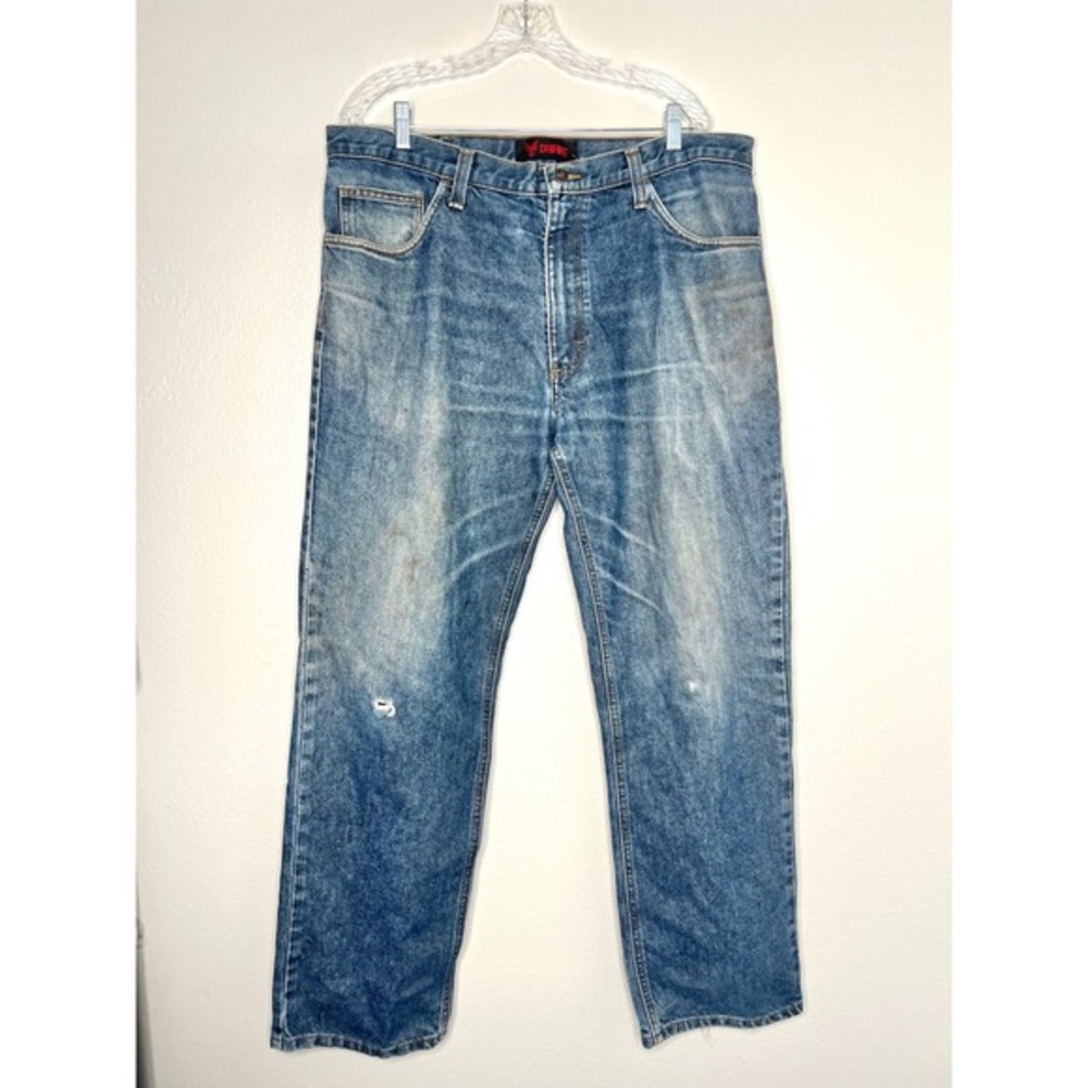 DRIFIRE Mens Jeans Blue Flame Resistant‎ Workwear Straight Fit Denim Pants 38/29